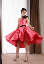 HBH Brautmode I Abendkleid Festliches Ballkleid Partykleid Korallenrot