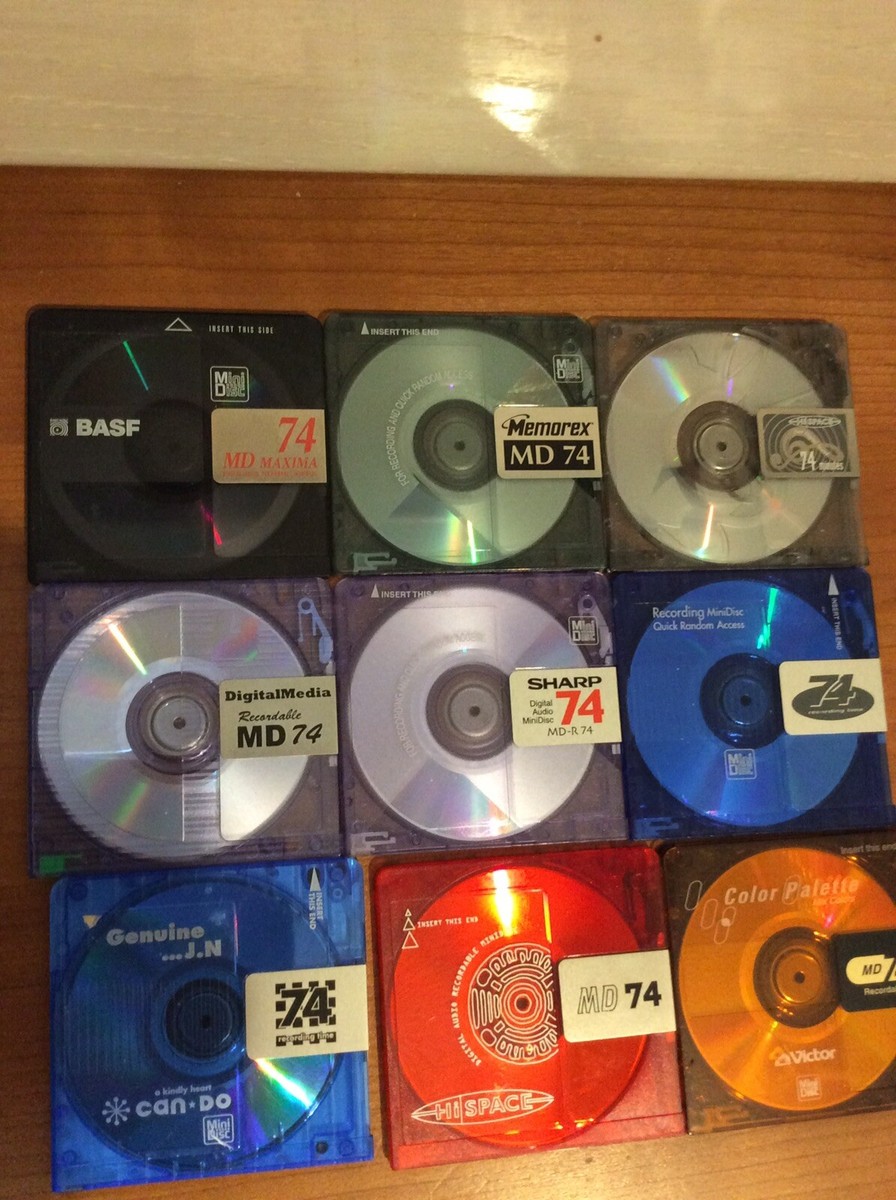 9 *Rare* High End Collectable 74-minute MiniDiscs 9 Different