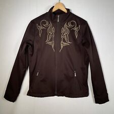 ARIAT Woman  s Large Embroidered Lightweight Softshell Brown Western Jacket