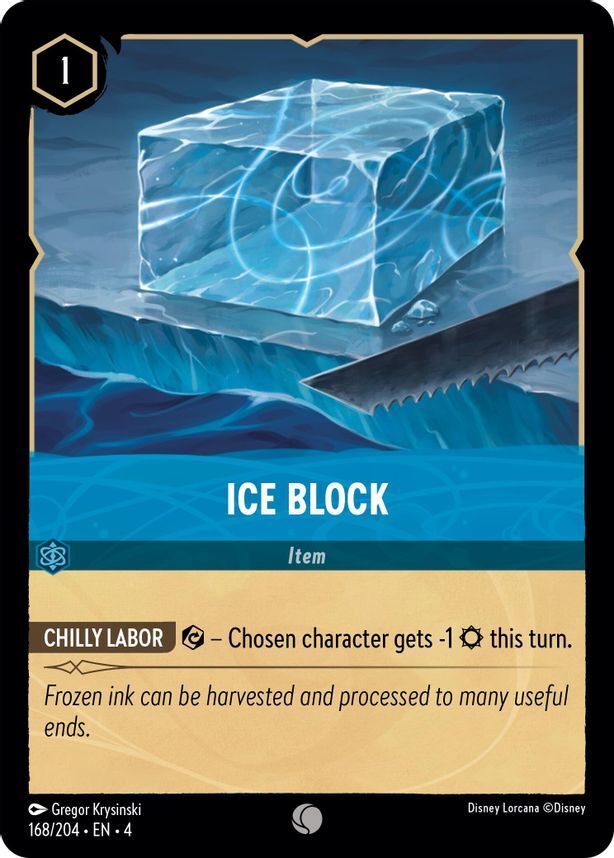 Ice Block Ursula's Return 168/204 Lorcana TCG NM/M Regular