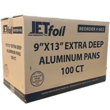 JET Foil 9x13 Disposable Aluminum Pans Half S...