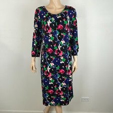 Talbots Dress Womens Abstract Floral Print Colorful Job Work Career Pretty  PL *