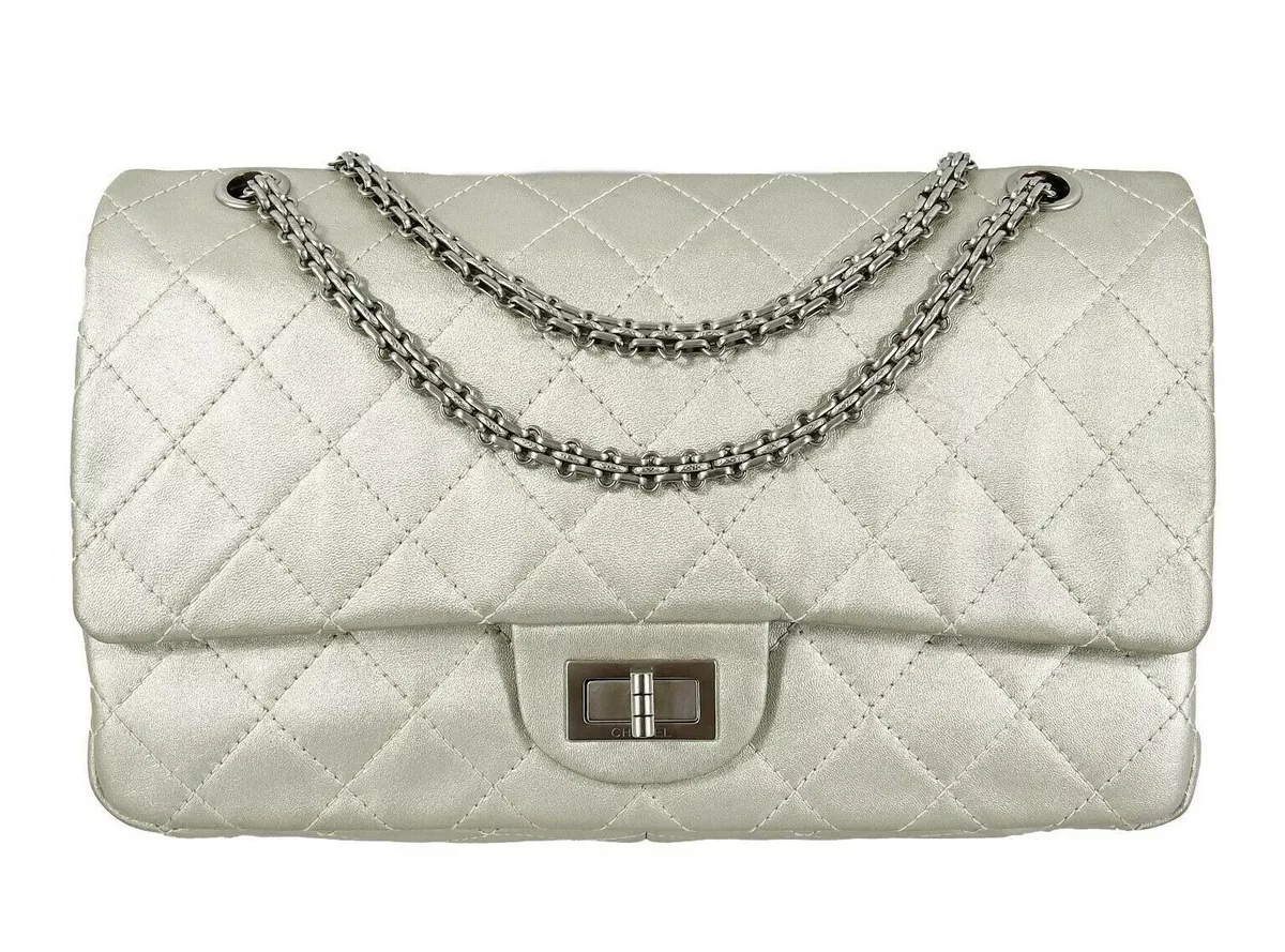 CHANEL Metallic Calfskin Quilted 2.55 Reissue 227 Double Flap