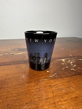 Shot Glass New York City Skyline at Night Broadway Times Square Central