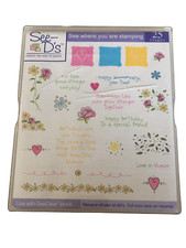 See Ds Rubber Stamp Starter Kit Set 25 Birthday Card Making Word Friendship Love