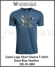 VORTEX OPTICS Mens Camo Logo SS T-Shirt - Steal Blue Heather - 120-15-SBH