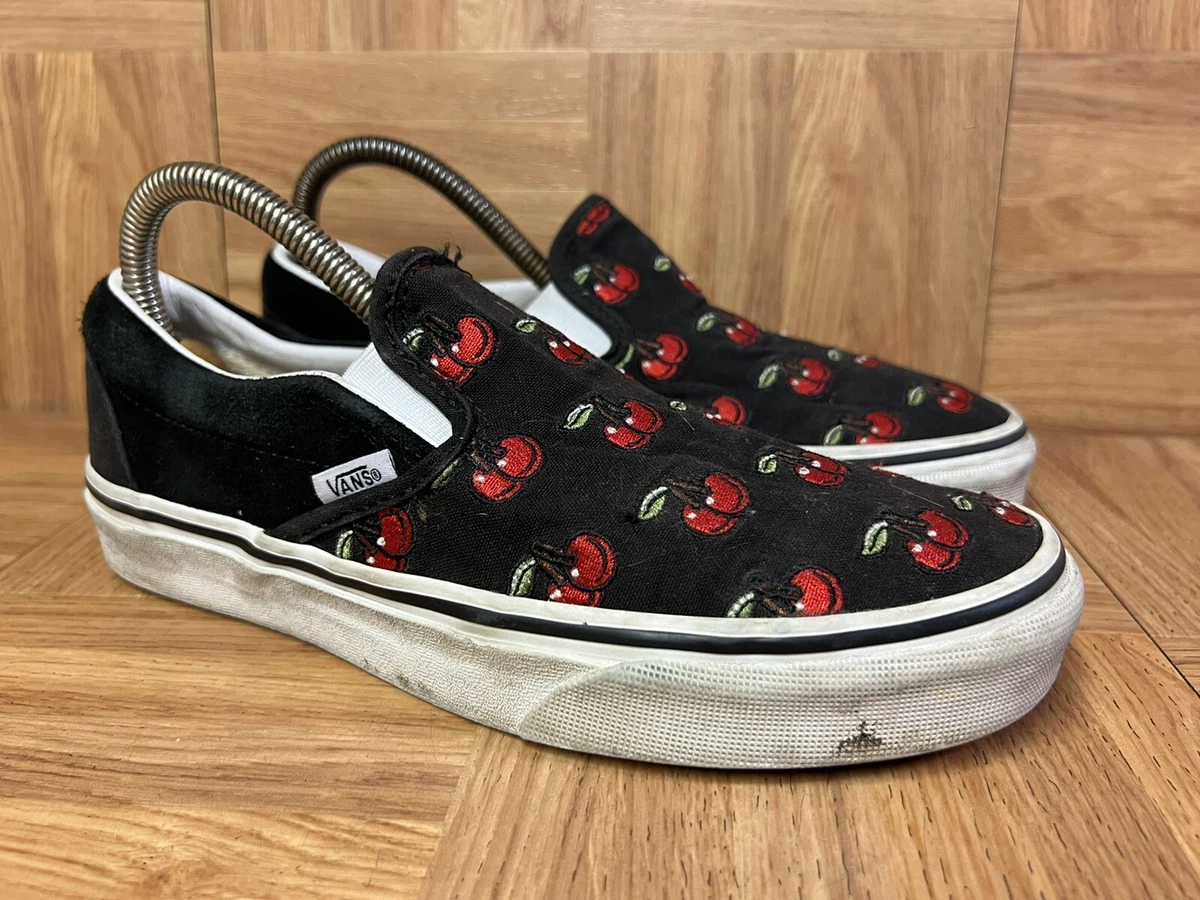 Slip on cherry best sale vans