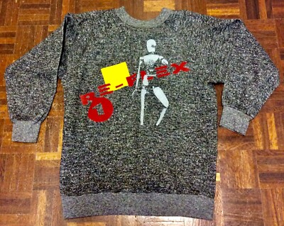 Rare And Super Cool Authentic 1980s Re-Flex Grey Promo Sweatshirt L