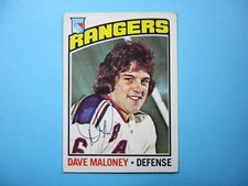 1976/77 O-PEE-CHEE HOCKEY CARD #181 DAVE MALONEY ROOKIE VGEX AUTO AUTOGRAPH OPC