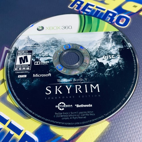 The Elder Scrolls V: Skyrim Legendary Edition (Microsoft Xbox 360, 2013) Discs - Foto 4 di 5