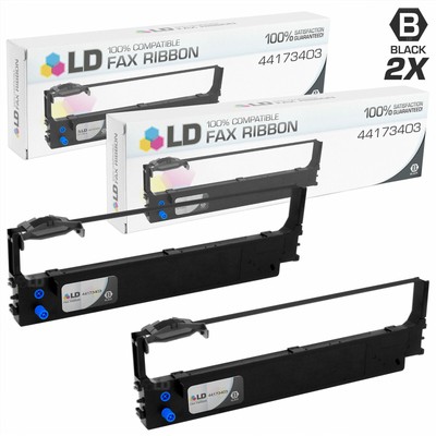 LD Compatible Okidata 44173403 2PK Black Ribbon Cartridges for Microline 620 690