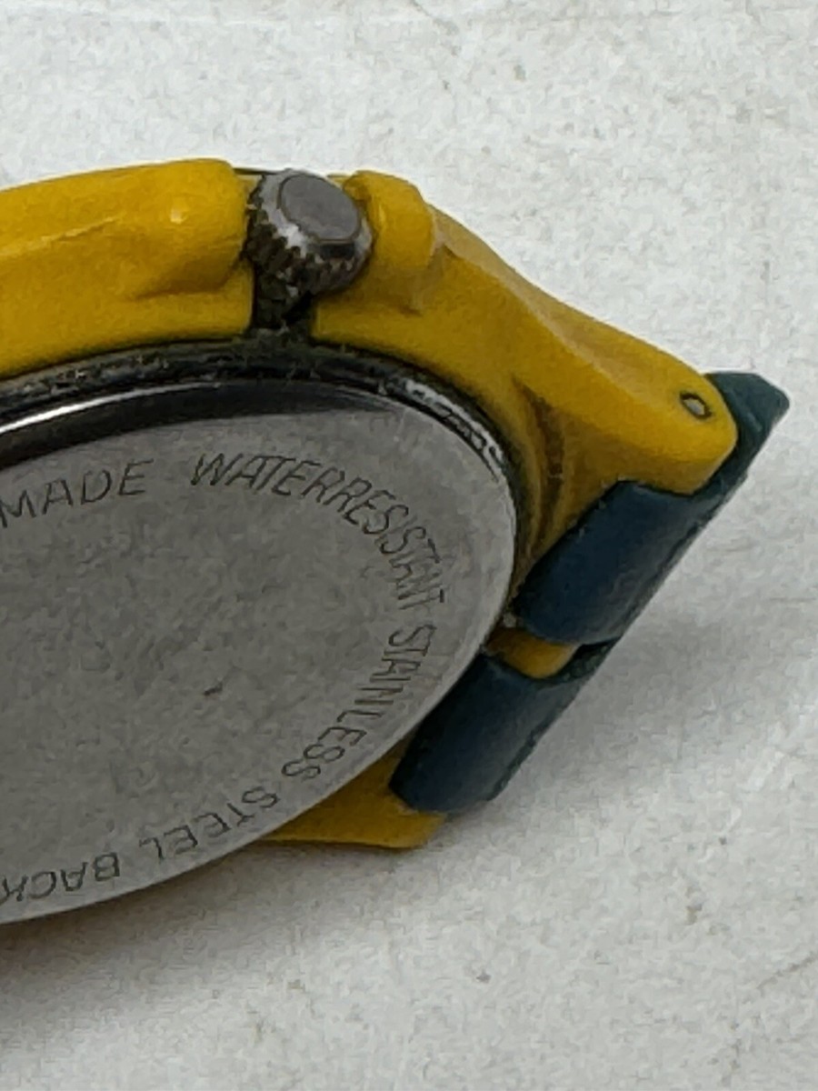 Vtg Expo 86 Swatch Quartz Watch By Swatch Swiss Made Blue/Yellow
