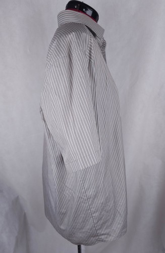 Camicia Olymp TENDENZA 17,5/44 regular business shirt manica corta beige a righe come nuova - Foto 4 di 10
