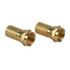 2/PK Twist-On RG-6  RG6/U RG6U Coaxial Cable F Connector End Plugs Converter