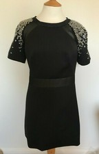 BNWT Karen Millen limited edition Little Black Dress size 10 bead detail