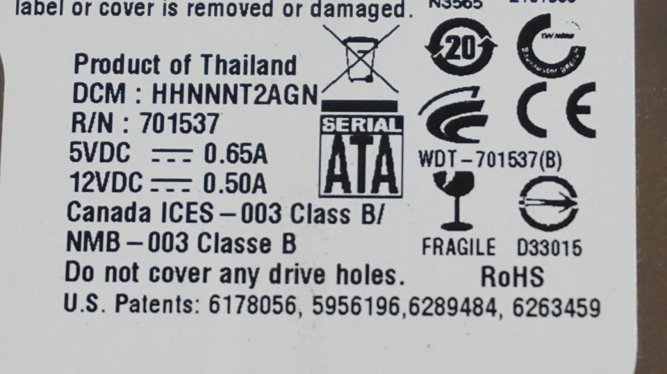 IBM 39M4508 39M4511 42C0463 WD2502ABYS-23B7A0 250GB HARD DRIVE DCM:HHNNNT2AGN - Image 2 of 4