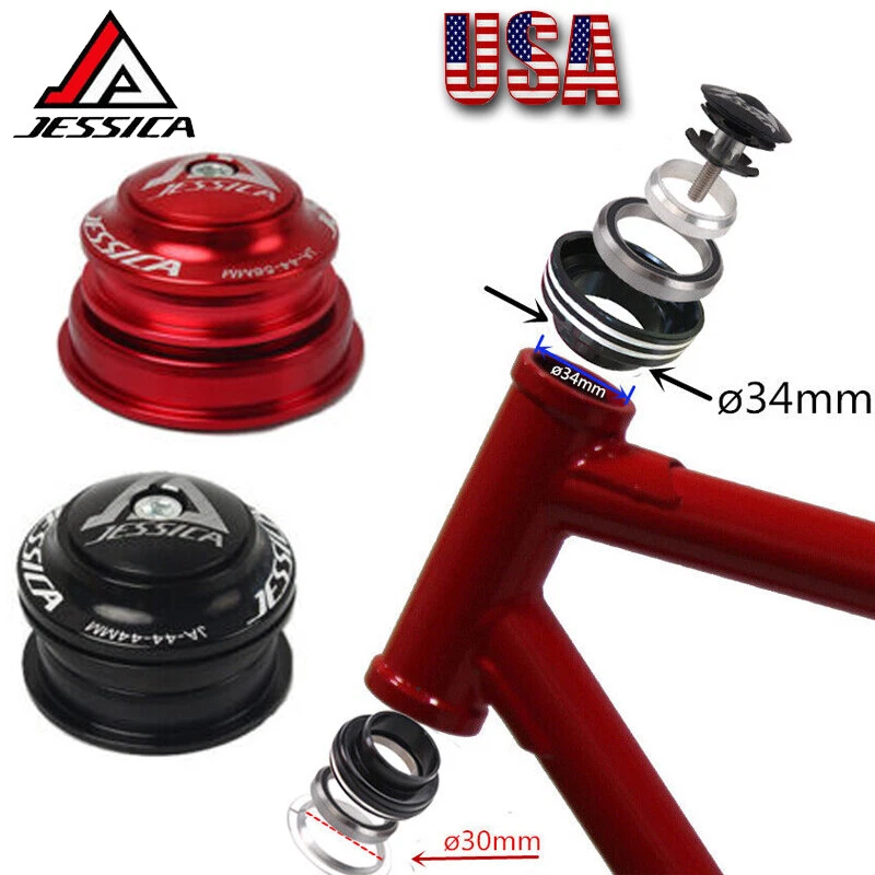 JESSICA MTB Bike Headset Sealed Bearing For Straight/Tapered Tube Frame  Headsets