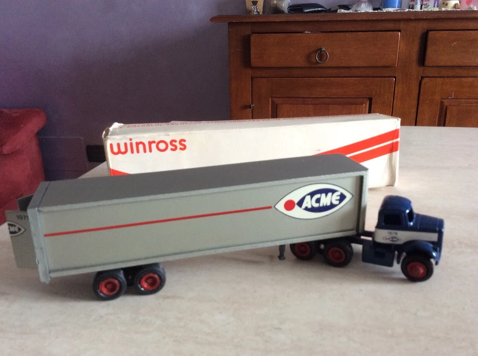 Rarissimo camion a rimorchio Acme Printing Winross 1973 in box 1:64 made in Usa - Immagine 3 di 4