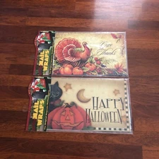 Holiday Mail Wraps The Original Magnetic Mailbox Cover SET OF 2 - NEW READ BELOW