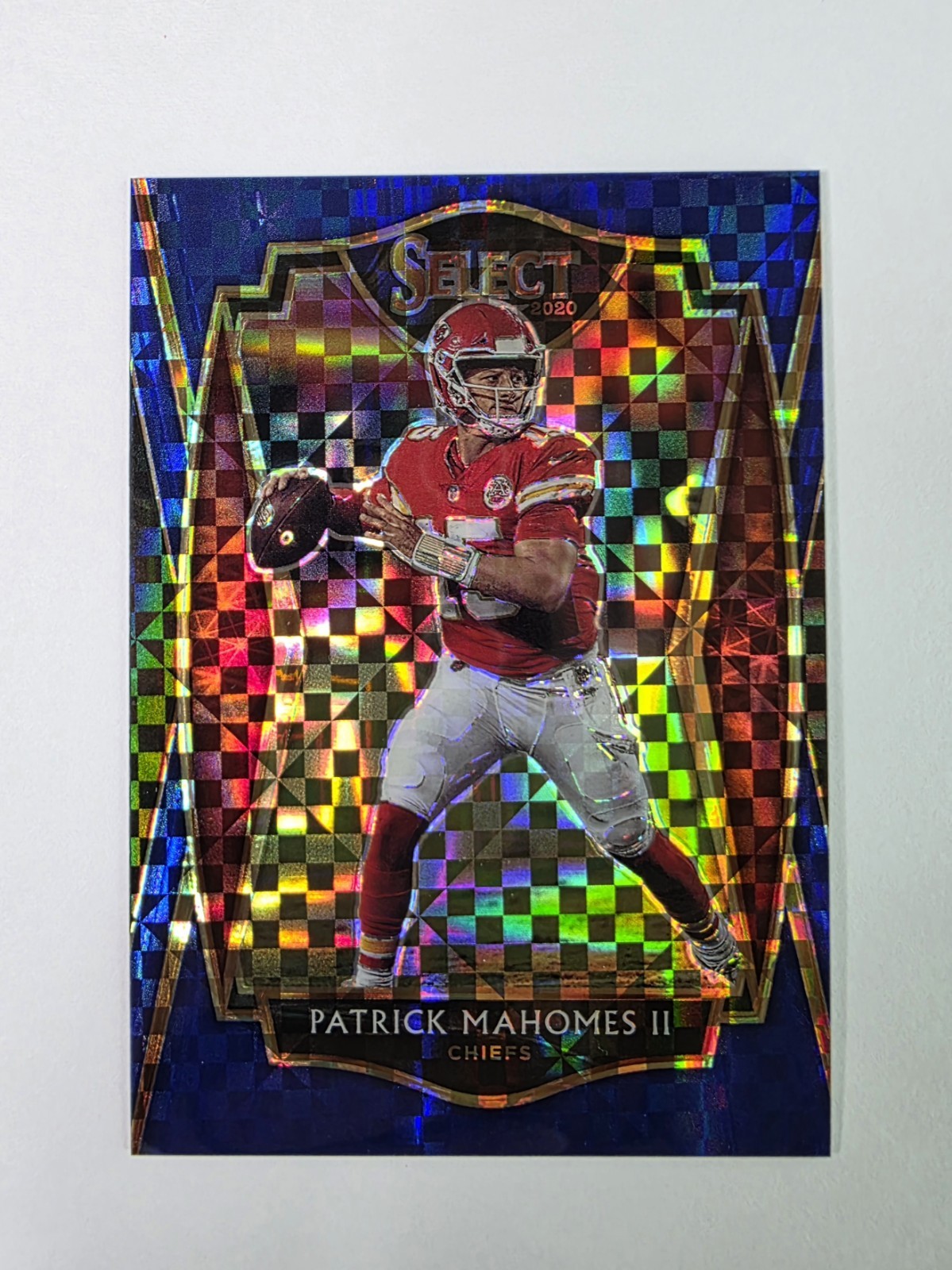 2020 Panini Select Premier Level Blue Prizm 45/149 Patrick Mahomes #130 Chiefs