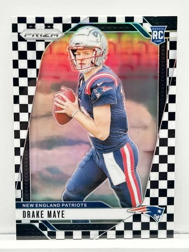 Drake Maye 2024 Panini Prizm #329 White/Black Checkerboard SSP (RC) Rookie HOT