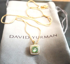 NDAVlDYurman18KYellow/Gold/with Blue crystal and Diamonds, 1.5mm Necklace 18in