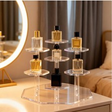 Acrylic Display Stand 7 Tier Display Shelf Risers for Figures Cupcake Perfume