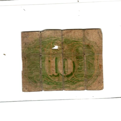 10 CENT (WASHINGTON FRACTIONAL) 1800'S 10 CENT (GREEN REVERSE)   ROUGH!!! - Image 2 of 2