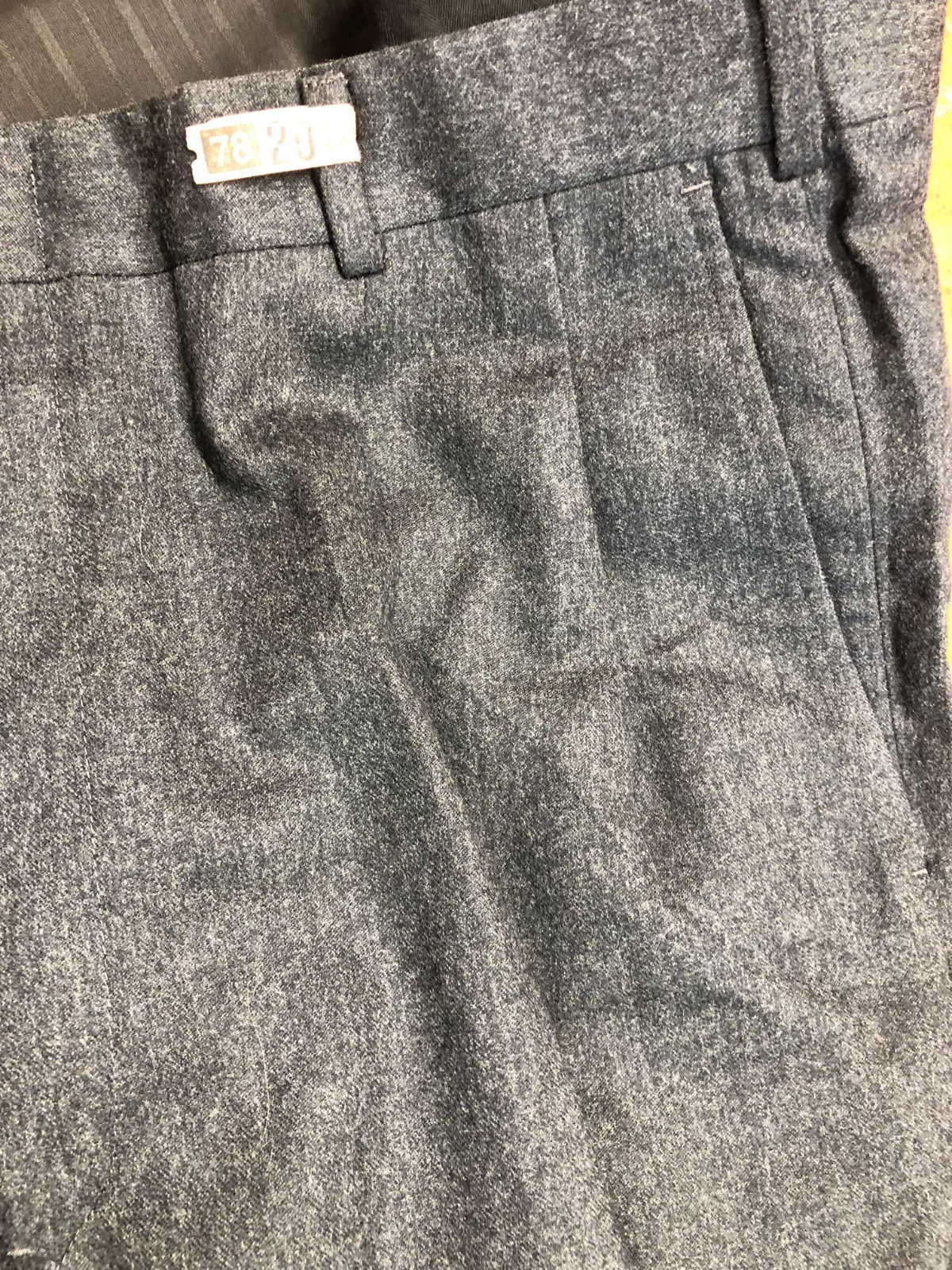 Hart Schaffner & Marx Pure Wool Solid Gray Two Pi… - image 7