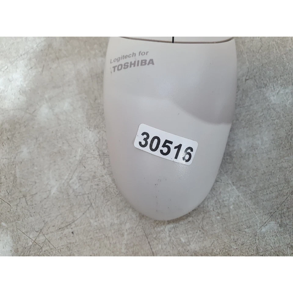 Toshiba M-S42 Mechanical Mouse White Wired PS/2 Ergonomic 2-Buttons for Desktop - image 3 of 4