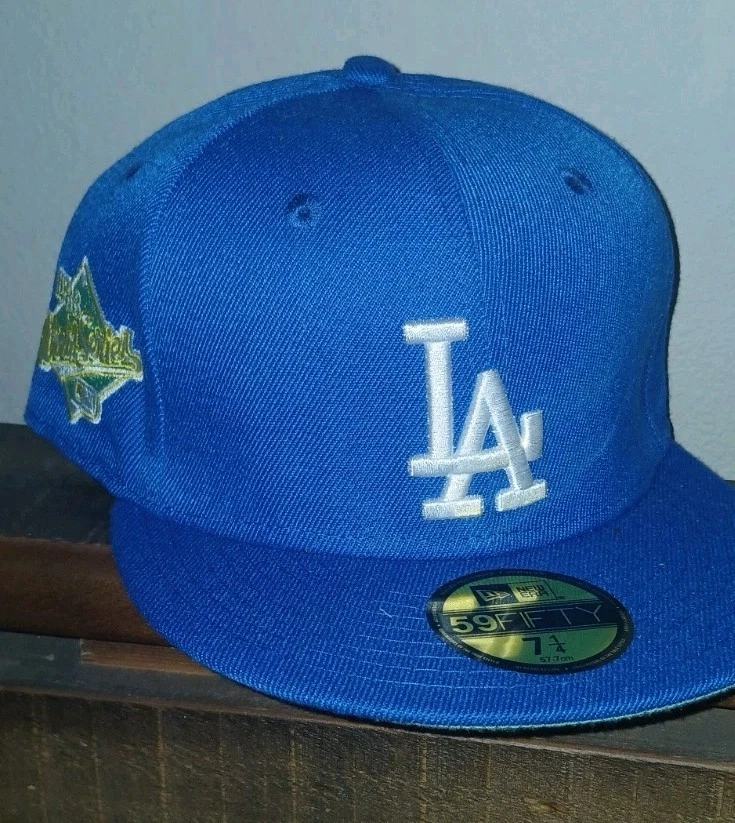 New Era Los Angeles L.A. Dodgers Blue 1988 World Series Logo Hat Fitted 7 1/4