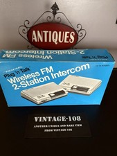 Vintage Realistic Plug n Talk Wireless FM 2-Station Intercom System 43-207C wBox