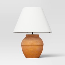 21.25x17 Large Ceramic Table Lamp Terracotta ...
