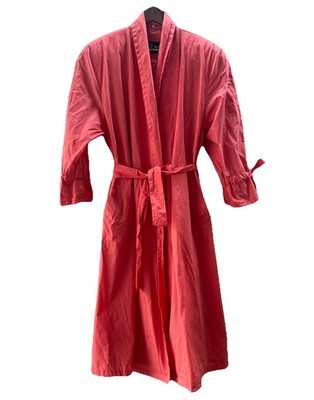 Oversize VINTAGE TRENCHCOAT  Mantel 100% Baumwolle Gr 36 Koralle Rot Rosa 90 er 