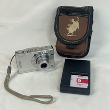Sony Cyber-shot DSC-W55 Digital Camera Silver 7.2MP 2 Batteries 2GB Card Case