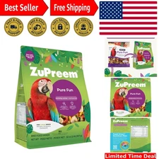 2 lbs Pure Fun Bird Food - Nutritious Seed & Pellet Mix for Macaws & Cockatoos