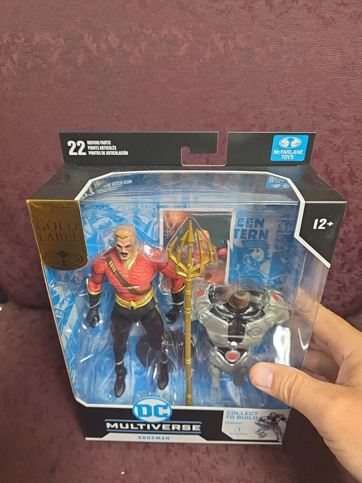 Boneco de ação McFarlane DC Multiverse Gold Label Aquaman Flashpoint 2023 7" novo - Imagem 2 de 4