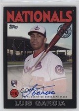 2021 Topps 1986 Baseball Series 2 Black 79/199 Luis Garcia #86A-LGA Auto v9t