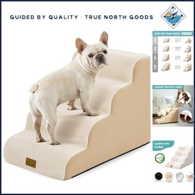Comfortable Dog Steps for Small Dogs, Curved Design for Easy Climbing