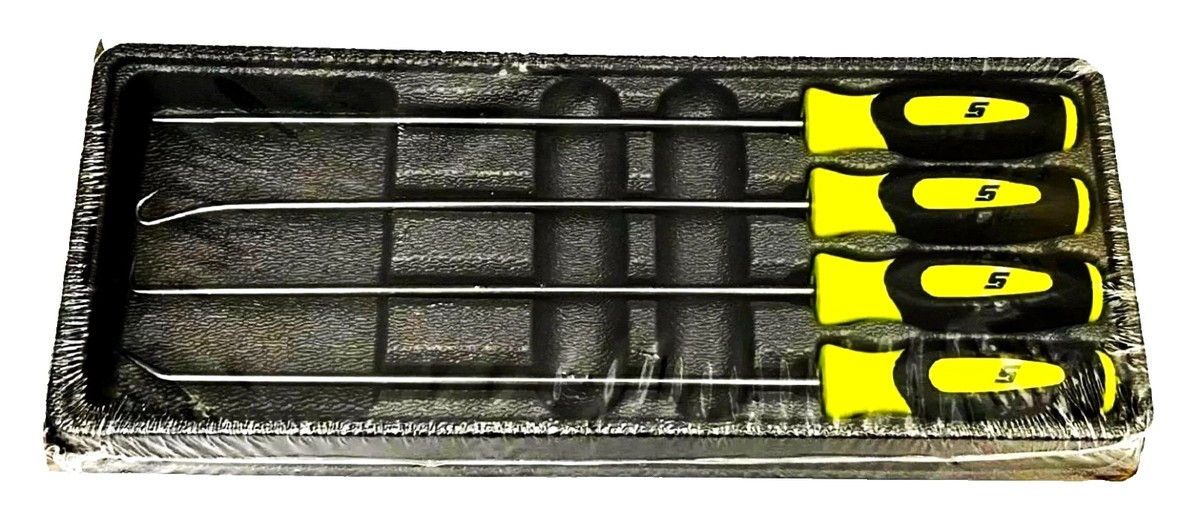 Snap-on Long Pick Set SGLASA204CHV *HI-VIZ SOFT HANDLES* YELLOW