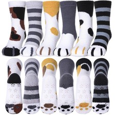 Kids Fuzzy Socks, Toddlers Non Slip Boys Girls Cute Cozy Winter Warm Crew Soc...