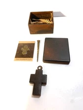 Jan Barboglio Hand Forged Iron Trinket Box With House Blessing Cross Nail & Card