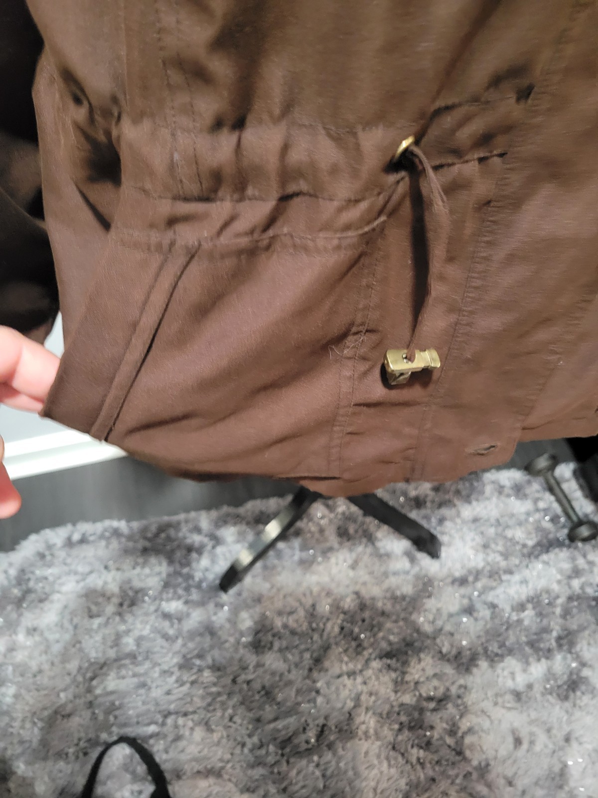 Gallery women's brown jacket zip toggle closure, … - image 3