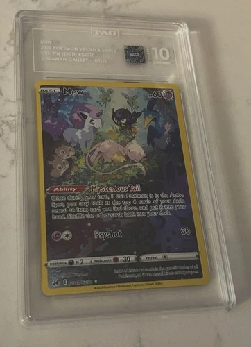 Pokemon Crown Zenith Mew Holo TAG 10