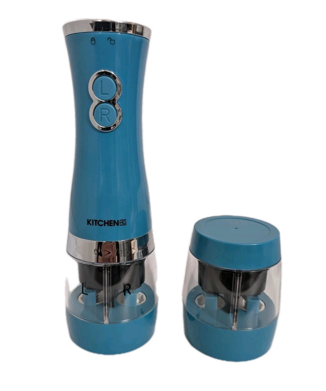 Kitchen HQ Dual Chamber Electric Spice Mill with Extra Chamber- Teal-NEW IN BOX