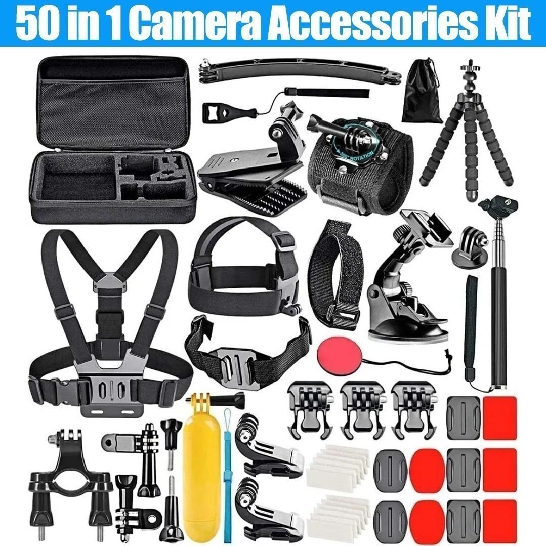 50-in-1 + for Gopro Hero 13 12 11 10 9 + Dive Case Action Camera Accessory Kit-image