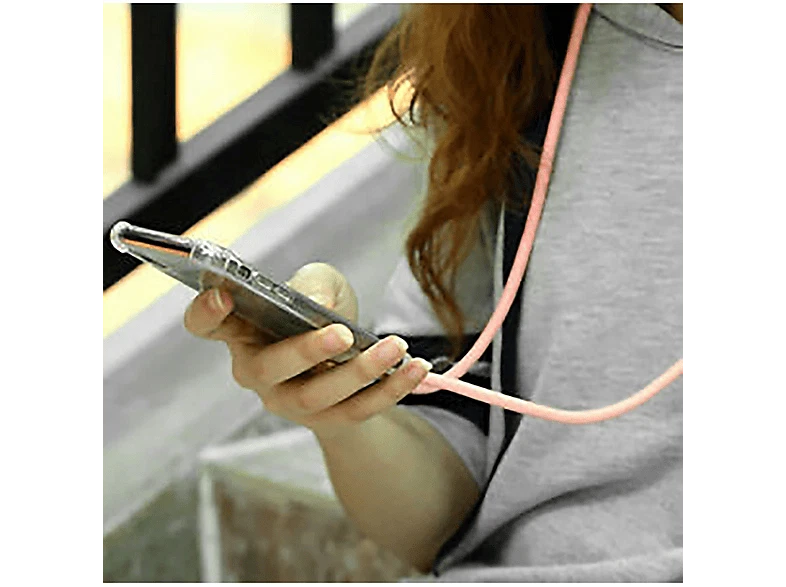 Cordón para móvil - Muvit MCGO00003, Universal, Rosa - Imagen 2 de 2