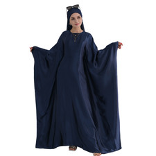 Dubai Women Abaya Muslim Long Dress Kaftan Batwing Sleeve Dubai Turkey Headscarf