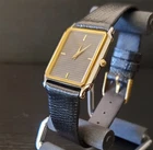 Vintage 1985 Seiko 9020-5399 Two Tone Ultra Thin Quartz Watch + Factory Band