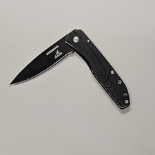Klein Tools 44220 C08 Folding Pocket Knife Plain Edge Liner Lock Black Aluminum